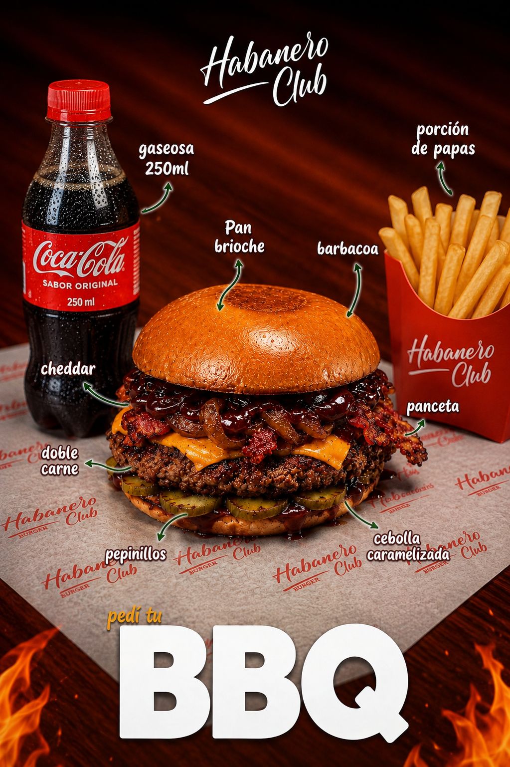 Combo BBQ + Papas