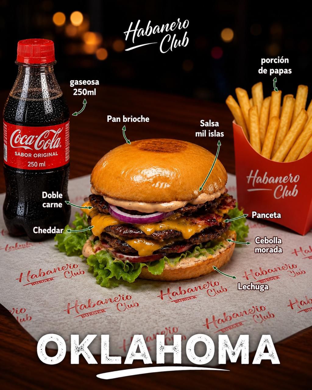 Combo Oklahoma + Papas